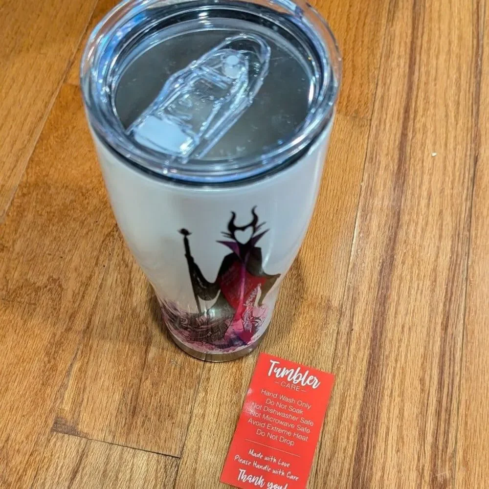 30 Oz Disney Maleficent‎ w/ Lid Coffee Cup Mug Stainless Steel Insulated Tumbler